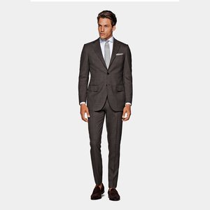 Brown Black Shoes Grey Suit - Versatile & Durable Fashion