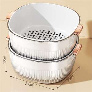 Hot-Saling Multifonction Double Lavabo Filtré Cuisine Épaissir Panier De Drainage En Plastique - Product Image 4