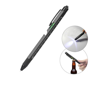 Pluma multiherramienta 9 en 1 para hombre, dispositivos geniales, regla de luz LED, bolígrafo, nivel, abrebotellas, destornillador en caja de embalaje - Product Image 2