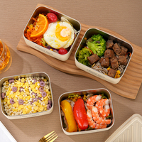 Nouvelle conception de boîte à lunch empilable et sac pour enfants avec plus de 3 compartiments, matériau de qualité alimentaire pour le déjeuner scolaire