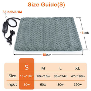 Электрическая грелка для животных с регулировкой температуры (24 часа), моющийся плед с подогревом, подушка с защитой от укусов для собак и кошек - Product Image 5