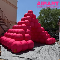 Installation de tour de ballons gonflables d'extérieur, décoration de ballons réutilisable pour exposition musicale et artistique