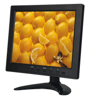 Monitor Táctil Cuadrado de 8 Pulgadas con Pantalla Resistiva, Monitor Táctil USB con Conexión VGA HDMI