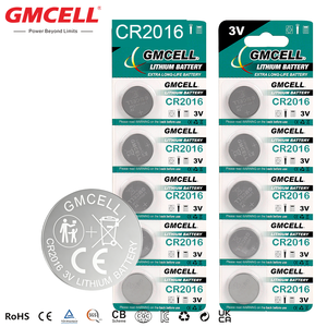 แบตเตอรี่กระดุม CR2016 แพ็ค 10 ก้อน 80mAh 3V Li-MnO2 จากโรงงานโดยตรง สำหรับความปลอดภัยของเด็ก ใช้ได้กับรีโมท กุญแจรีโมท - Product Image 1