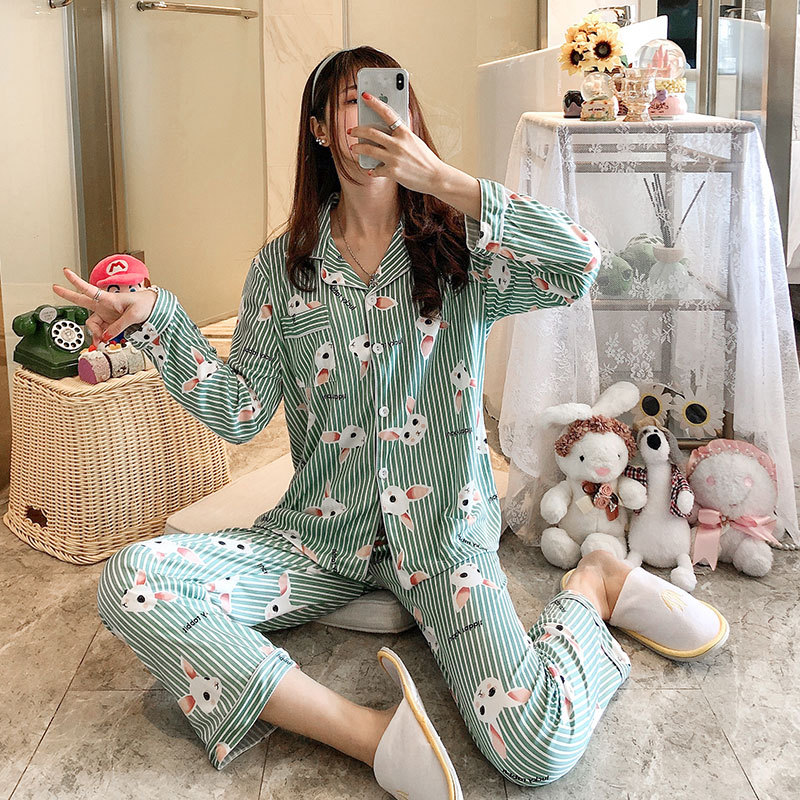 S striped green rabbit cardigan