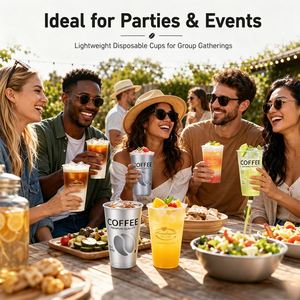Gobelet jetable en plastique PP épais de 500 ml, calibre 90, pour bar à bubble tea, avec logo personnalisable OEM et impression numérique - Product Image 3