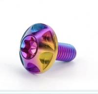 Sekrup Kepala Flens Torx GR5 Titanium Anodized Kelas 10.9/12.9 M6 M8 M10 Pengikat Mekanis Modifikasi Mobil Motor