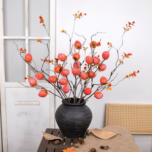 Branche de kaki artificielle Timo, largeur 7,9 cm, en mousse, pour la décoration de la maison, les fêtes et le Nouvel An - Product Image 2