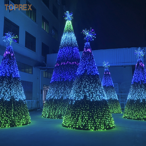 Arbre de Noël géant d'affichage de village lumineux LED RVB dynamique programmable DMX de haute qualité sur mesure pour l'extérieur - Product Image 1