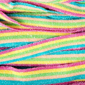 Deliziose cinture di caramelle gommose strisce colorate rivestite di <span class=keywords><strong>zucchero</strong></span> con Mango alla fragola sapori fruttati Halal certificato sacchetto alla rinfusa confezionato - Product Image 3