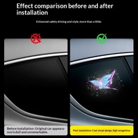 Lampe décorative de voiture OLIVER Fitment la plus vendue, à énergie solaire, sans fil, LED œil de démon, avertissement dynamique ambiant