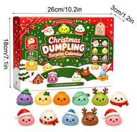 TPR Squishy Fidget Speelgoed Kerstcountdown Adventskalender met Blind-Box Buns en 24 dagen (14+ jaar)