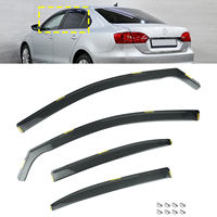 Déflecteurs de vent, de pluie et de soleil teintés pour pare-brise avant et arrière gauche et droit, ensemble de 4 pièces pour VW Jetta MK6 berline 4 portes 2011-2017