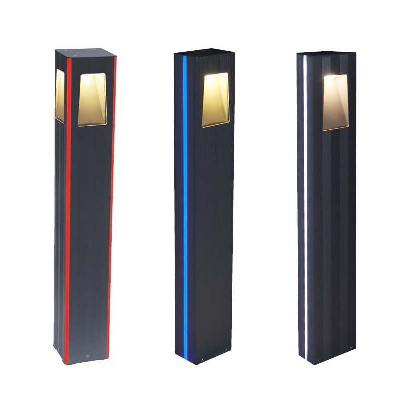Aluminum 12W LED Bollard Light for Garden Lawn IP65 Outdoor Landscape Lighting with AC Power Supply