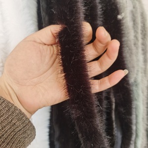 ราคาโรงงาน ขายส่ง ผ้าขนเฟอร์เทียมมิงค์ ขนยาวนุ่ม 5 ซม. สำหรับตกแต่งเสื้อโค้ทหนัง แถบขนเทียม - Product Image 6