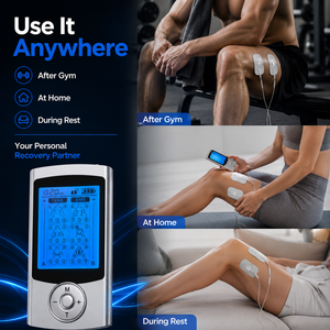 Masajeador Recargable para una Recuperación Deportiva Integral y <span class=keywords><strong>Electrodos</strong></span> de Fisioterapia con Máquina de Pulsos TENS Profundos - Product Image 6