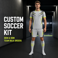 Conjunto de Camiseta y Pantalones Cortos de Fútbol Personalizados para Hombre, Cuello en V, Secado Rápido, Estampado Geométrico, para Partidos de Fútbol, OEM, ODM, Suministro al por Mayor