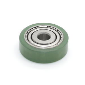 Wholesale Small Green 4*16*5mm <b>PPSU</b> Bearing Rollers Iron Door Window Track with Wear-Resistant Pulleys Green Rubber-Coated - Product Image 4