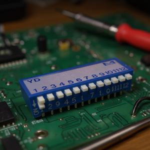 Interruptor DIP de 12 Posiciones, Plástico Azul con Etiquetas Numeradas para Control de Circuitos Electrónicos - Product Image 3