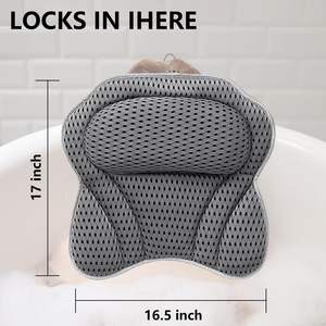 Oreiller de bain et coussins de <span class=keywords><strong>baignoire</strong></span> en polyester 4D pour le soutien de la tête, du cou, des épaules et du dos - <span class=keywords><strong>Repose</strong></span>-tête ergonomique moderne - Product Image 2