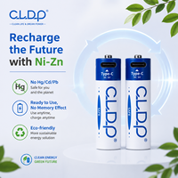 Piles rechargeables AA nickel-zinc 1,6 V USB, lot de 4, boîte de vente au détail