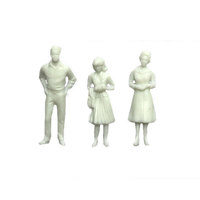Figurines humaines miniatures en plastique blanc non peintes pour modèle architectural DIY