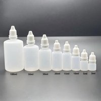 Flacon compte-gouttes liquide PE 3ml 5ml 10ml 15ml 20ml 30ml 50ml 100ml flacons compte-gouttes liquide compressibles en plastique