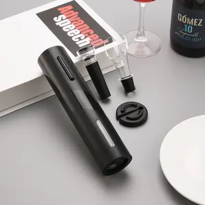 Custom Logo Reusable USB Rechargeable Automatic Corkscrew Set Electric Wine Bottle Opener Set With Foil Cutter