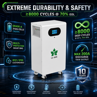 Batterie murale ou au sol LiFePO4 51,2V 16kWh 314Ah 10KW avec communication CAN RS485, entrepôt UE pour système d'onduleur solaire