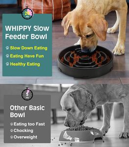 Wasserdichter Großer Hundenapf aus Kunststoff Erhöhter Anti-Verschlucken Langsam-Fütterungs-Labyrinth Trainingsgerät für Große und Mittelgroße Hunde - Product Image 4