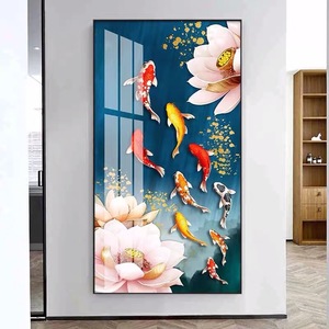 Decorazioni <span class=keywords><strong>di</strong></span> Lusso per la Casa Dipinti in Cristallo Porcellanato Stampati in 10 Colori con <span class=keywords><strong>Pesci</strong></span> Koi <span class=keywords><strong>Quadri</strong></span> da Parete e Dipinti su Tela - Product Image 3