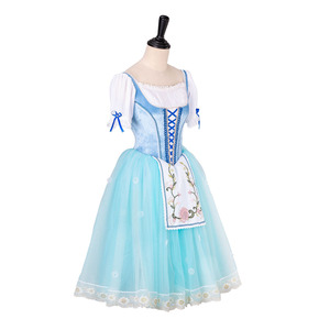 Robe de danse pour fille, tenue d'équipe, de ballet classique et bleue, souple à volants, personnalisée - Product Image 2