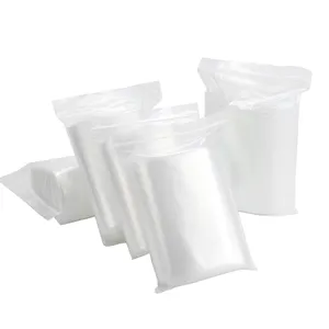 Bolsas de almacenamiento con cierre de cremallera para joyería, paquete de plástico transparente resistente, 100 unidades