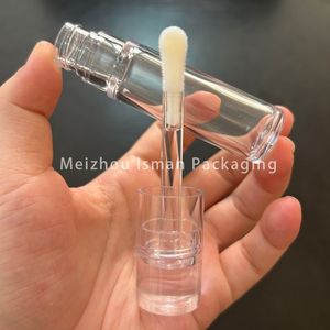 หลอดลิปกลอสใสขนาด 8 มล. ยี่ห้อ ISMAN พร้อมหัวแปรงขนาดใหญ่ บรรจุภัณฑ์ลิปกลอสแบบใส  รับทำโลโก้ตามสั่ง  ขวดคอนซีลเลอร์ - Product Image 5