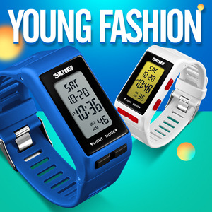 Skmei Digital Sports Watch Black Led Display Waterproof 10m Kids Watch With Alarm And Countdown Function - Product Image 2