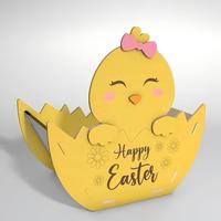 Vente en gros de paniers de Pâques Boîte de rangement pour canard mignon Décoration de paniers de Pâques