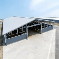 Estructura de Acero Ignífuga y Anticorrosiva, Establos Modernos para Ganado, Techo Impermeable, Instalación Rápida para Granjas Ganaderas