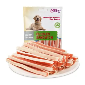 Fabricant d'aliments pour animaux de compagnie Collation pour chien Sandwich au poulet Nourriture pour chien Collations Poulet Friandises pour chien
