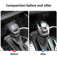 Pommeau de levier de vitesse en cristal avec lumière d'ambiance LED direction à gauche pour Toyota Highlander 2015-2022 RAV4 2020 2021 2022