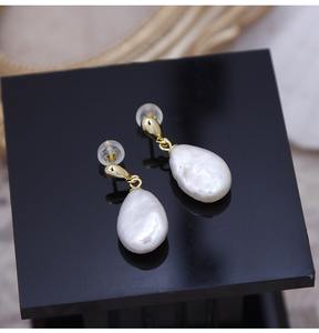 باروك لؤلؤ المياه العذبة القرط الأزياء والمجوهرات Rose Vintage Betals الباروك لؤلؤ المياه العذبة القرط للحفلات النسائية - Product Image 5