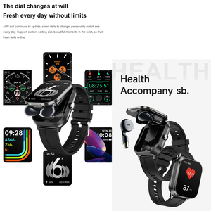 Nouveau 2.01 TFT montre intelligente avec écouteurs fréquence cardiaque oxygène sanguin moniteur de sommeil 240mAh NFC fournisseur en gros usine - Product Image 3