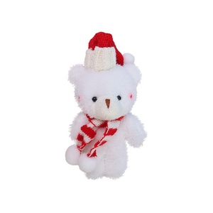 Lindo Oso de Peluche Navideño con Bufanda, Llavero de Peluche de Algodón PP, Mini Muñeco de Peluche, Regalos Navideños para Mujeres - Product Image 5
