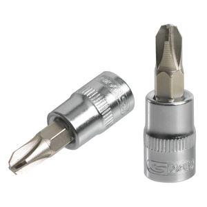 ULTIME®PHILLIPS®Clé à douille CR-V carrée Torx 1/4 \ "finition chromée L.37 mm-PH3 pour réparation utilisation OEM personnalisable - Product Image 1