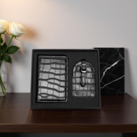 Ensemble Cadeau Prêt à Expédier : Porte-Passeport et Étiquette de Bagage en Cuir PU Motif Crocodile, Accessoires de Voyage Personnalisés avec Boîte d'Emballage