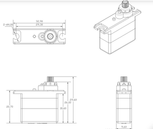 Micro servo numérique Corona SB6033 SBUS 0,82 kg / 0,12 sec / 6,2 g pour <span class=keywords><strong>hélicoptère</strong></span> et avion - Product Image 6