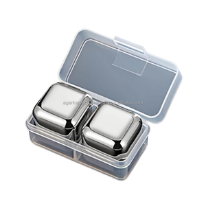 Ensemble de pierres à whisky réutilisables en acier inoxydable, glaçons, boîte cadeau, pince et plateau pour accessoires de bar haut de gamme - Product Image 2