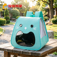 Sac à dos de transport pour animaux de compagnie réglable, durable et de haute qualité pour chiens et chats, avec fenêtre transparente, panneaux en maille respirante, en tissu Oxford, grande taille