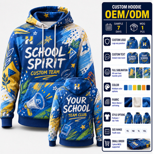 Hoodie Fleece Lembut Custom Ukuran Kecil untuk Anak, Hoodie Tim Olahraga untuk Pakaian Tim Sekolah - Product Image 1