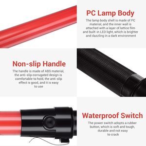 Di động màu đỏ màu xanh lá cây LED an toàn đường bộ Baton giao thông ánh sáng <span class=keywords><strong>Flare</strong></span> cảnh báo sản phẩm cho đường sử dụng - Product Image 3