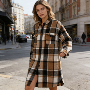 Gabardina Transpirable para Mujer 2026, Ligera, Cortavientos, de Doble Botonadura, Larga, para Primavera - Product Image 1